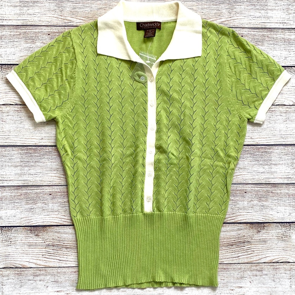 Knit collared sweater top 💚